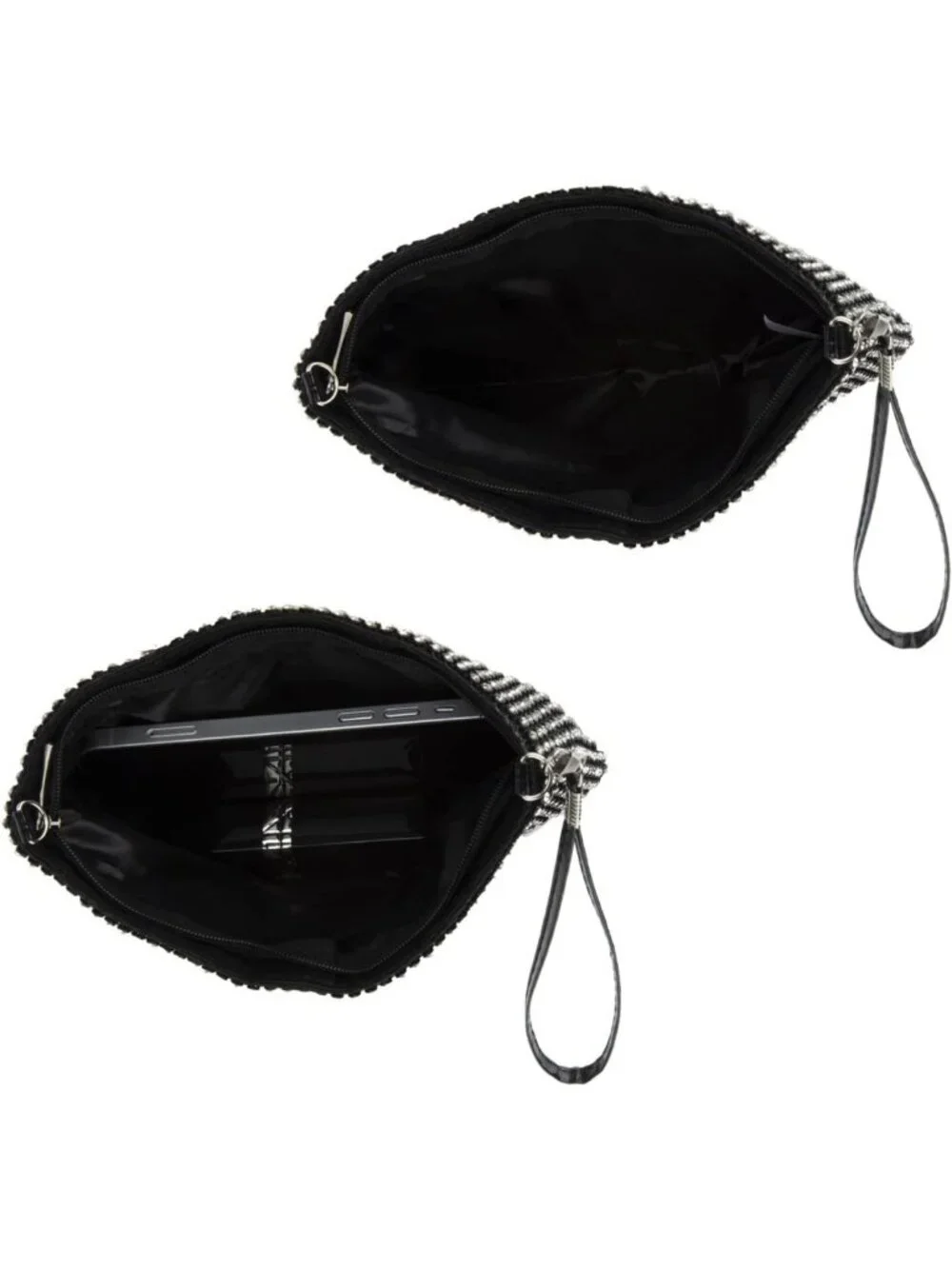 Sparkly Mesh Evening Clutch Bag for Women | Small Crystal Wristlet Purse